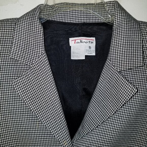 Talbots Gingham Jacket with Shoulder Pads - Picture 3 of 16